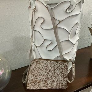 Stylish Brown and Cream Crossbody Bag